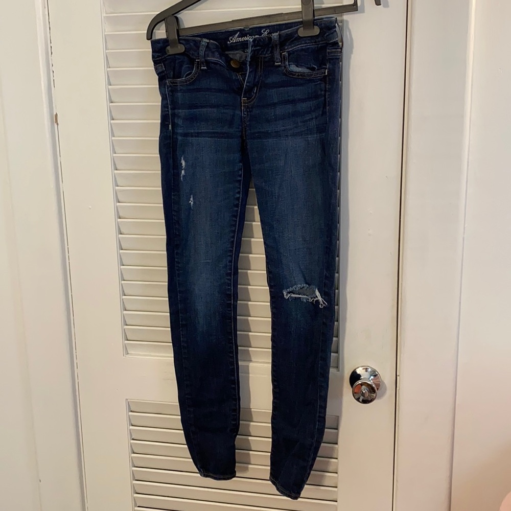 Ripped American Eagle Stretch skinny Jeggings